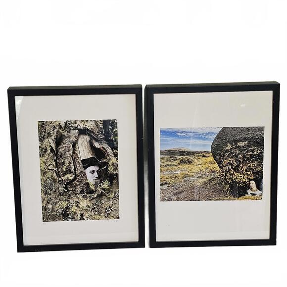 Set of 2 Framed Prints Lmtd Numbered Signed Leslie Fry Vermont Whimsical Tudors